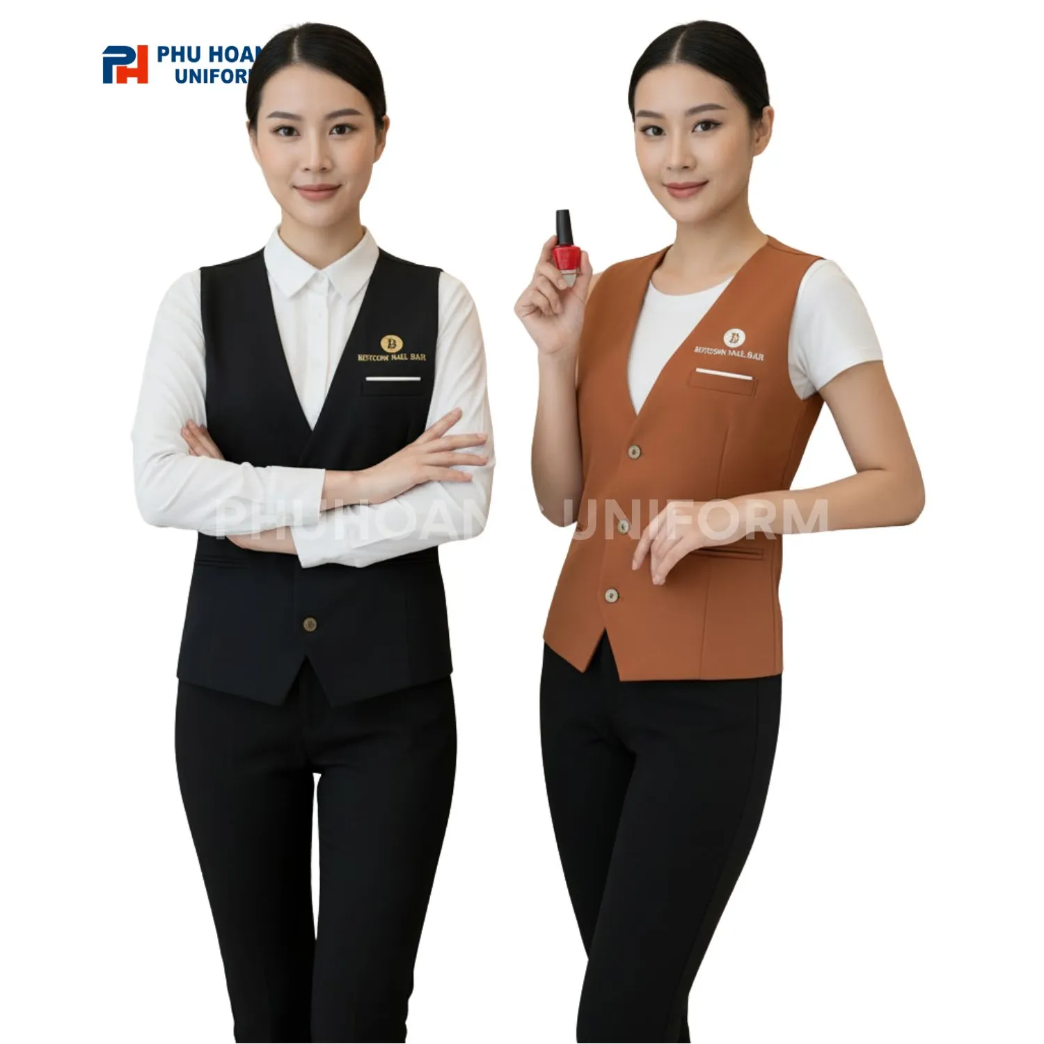 ĐỒNG PHỤC ÁO GILE TIỆM NAILS Áo gile nails