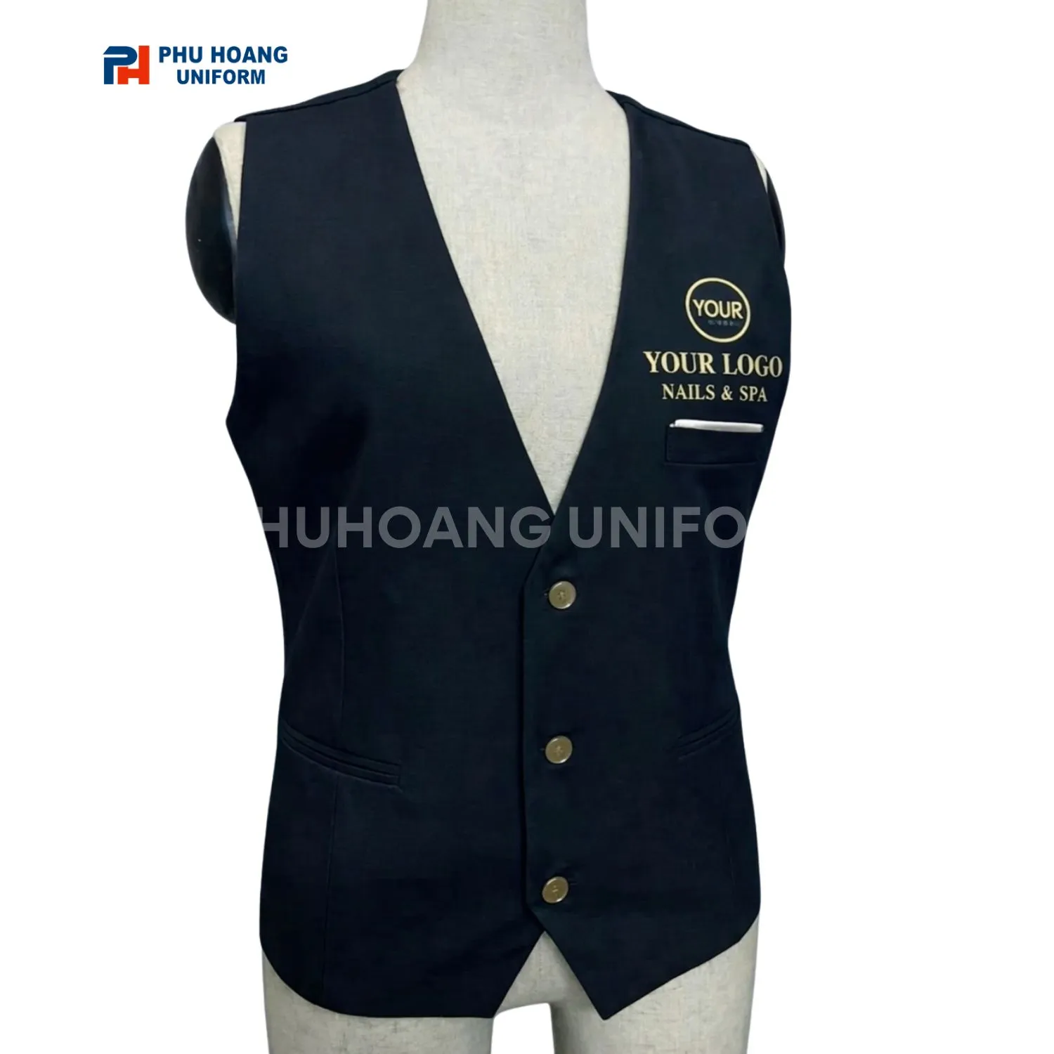 ĐỒNG PHỤC ÁO GILE TIỆM NAILS Áo gile nails