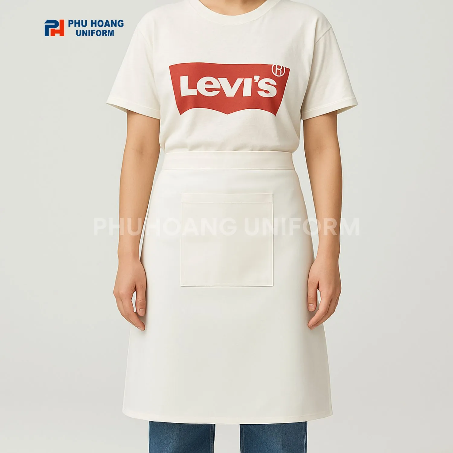 ĐỒNG PHỤC TẠP DỀ NHÀ HÀNG 052 Tạp dề cột ngang