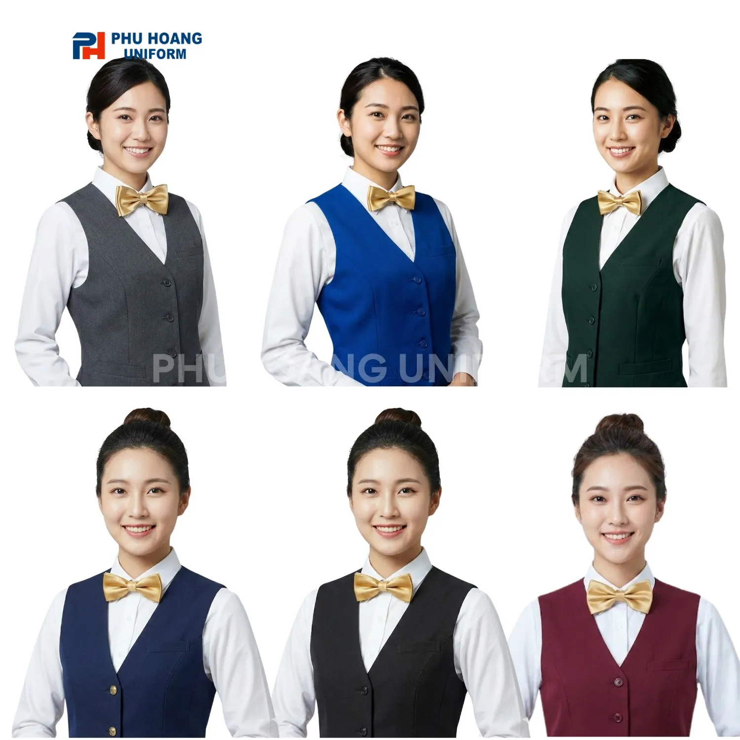 CÁC MÀU ÁO GILE PHỔ BIẾN Áo gile phục vụ