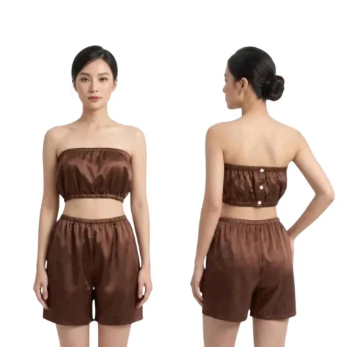 BỘ QUÂY SPA CHO KHÁCH MÀU NÂU ĐẬM