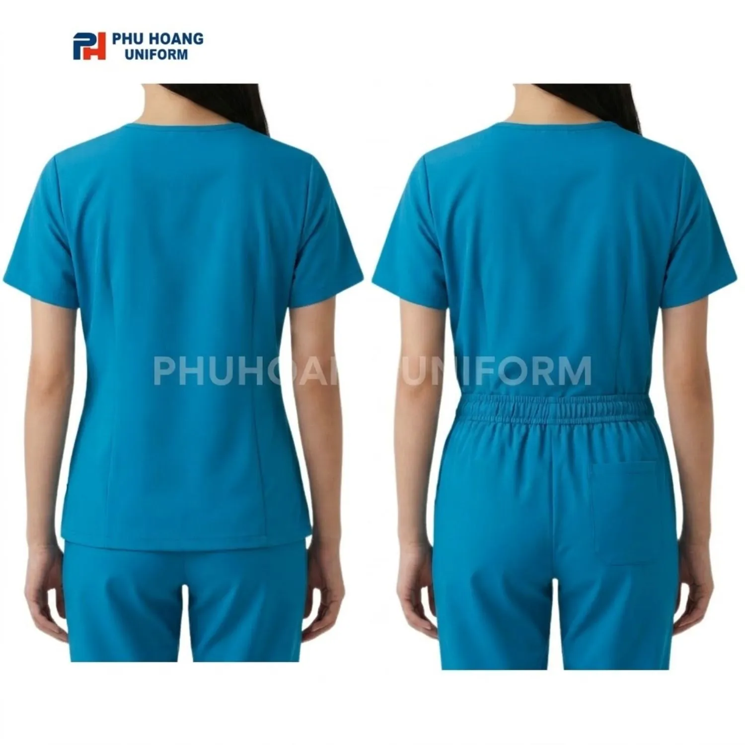 BỘ SPA CỔ TIM MÀU XANH ĐẬM