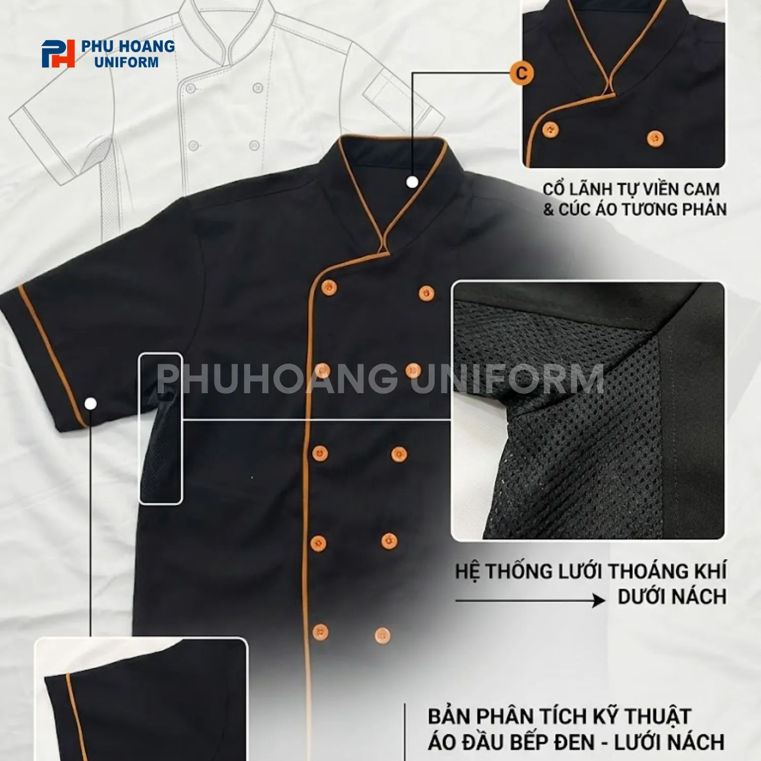 ÁO BẾP CÓ LƯỚI Áo bếp có lưới