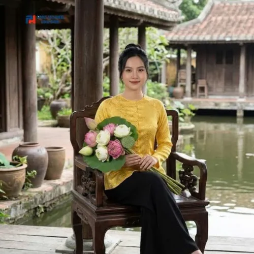 Áo bà ba vải gấm