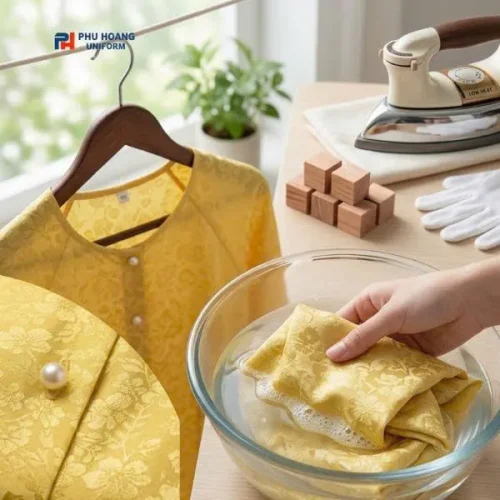 Áo bà ba vải gấm