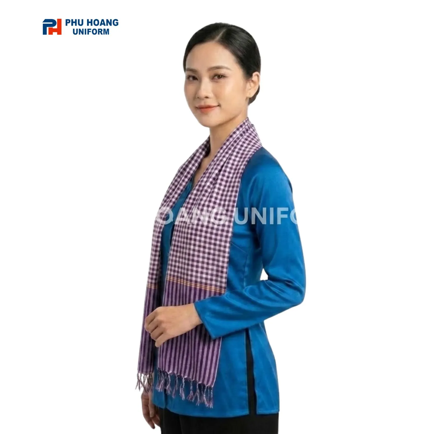 KHĂN RẰN NAM BỘ MÀU TÍM Khăn rằn nam bộ