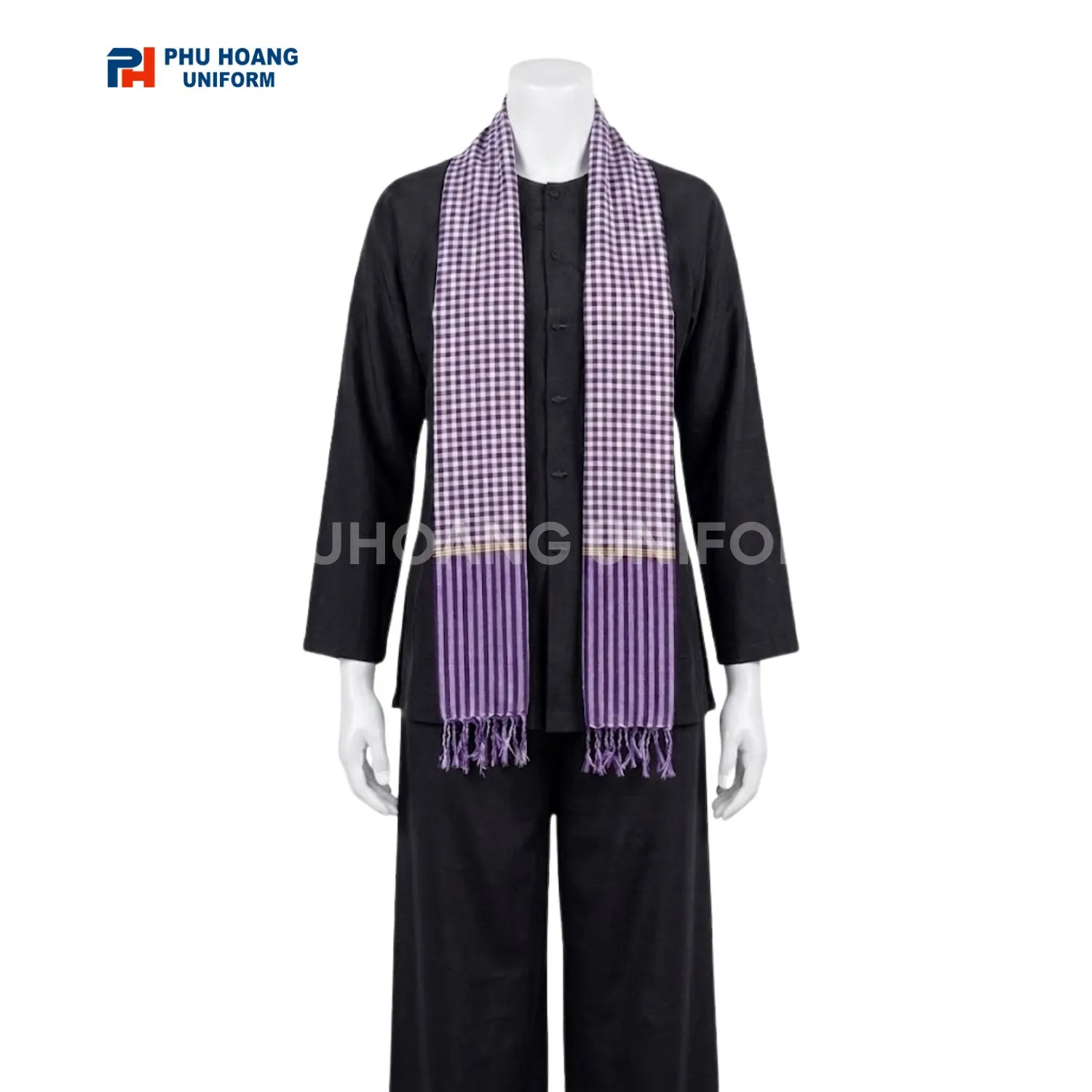 KHĂN RẰN NAM BỘ MÀU TÍM Khăn rằn nam bộ