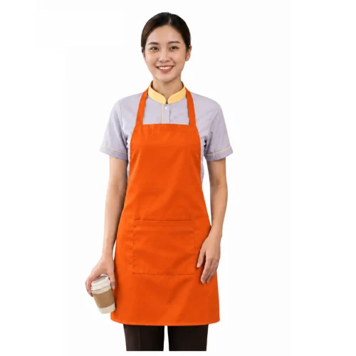 Tạp dề yếm kaki màu cam