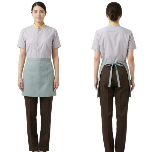 Tạp Dề Ngắn Màu Xám Xanh Cao Cấp