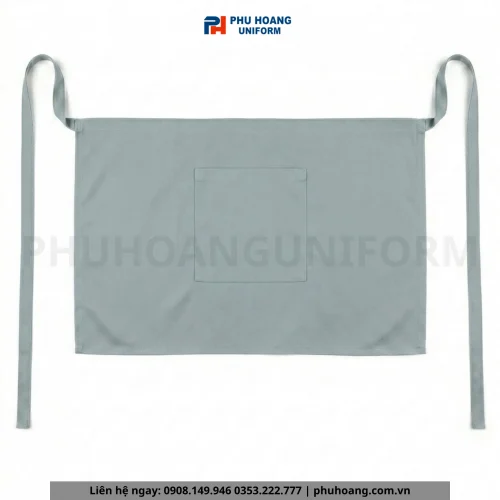 Tạp Dề Ngắn Màu Xám Xanh Cao Cấp