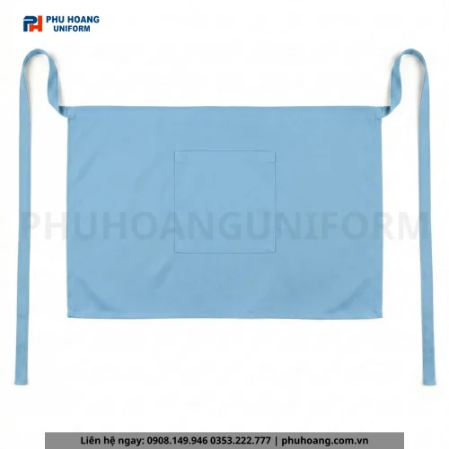 Tạp Dề Ngắn Màu Xanh Dương Cao Cấp
