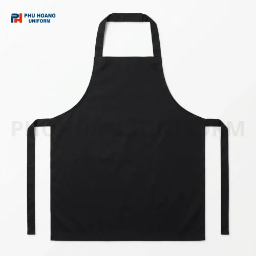 Tạp Dề Yếm Đen Cao Cấp Có Khóa Dán Cổ