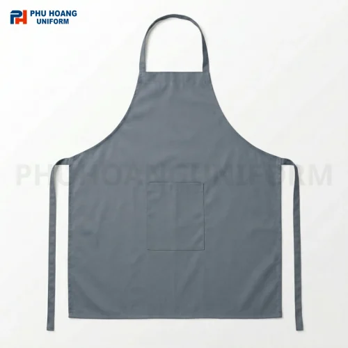 Tạp dề yếm màu xám xanh