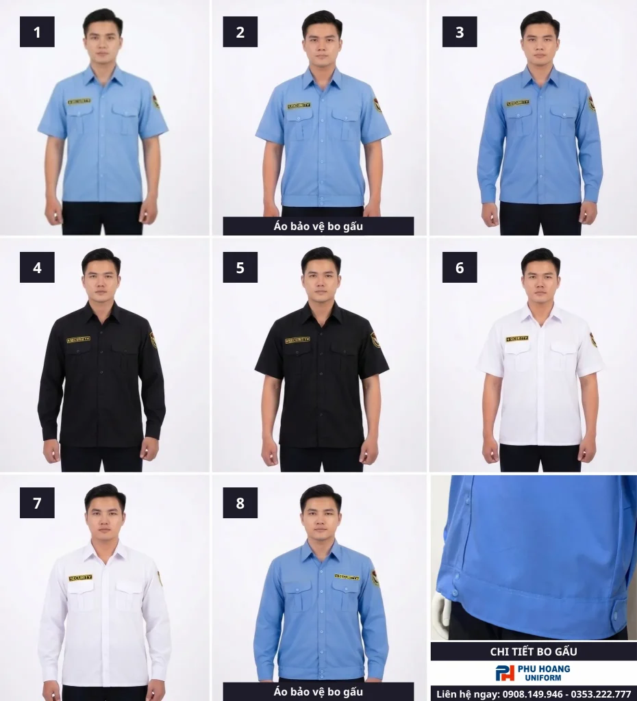 Áo Bảo Vệ May Sẵn Cực Đẹp: 8+ Mẫu Chuẩn Quy Định