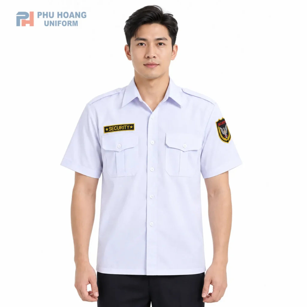 Áo Bảo Vệ Tay Ngắn Trắng Áo Bảo Vệ Tay Ngắn Trắng