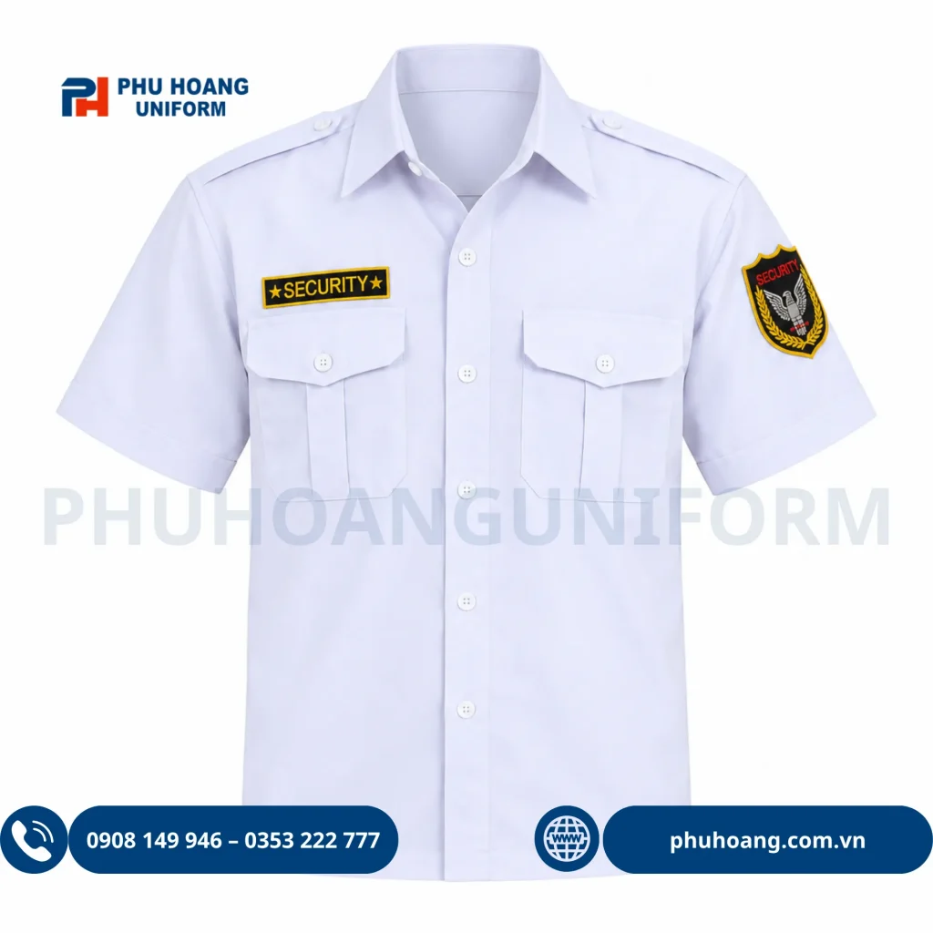 Áo Bảo Vệ Tay Ngắn Trắng Áo Bảo Vệ Tay Ngắn Trắng