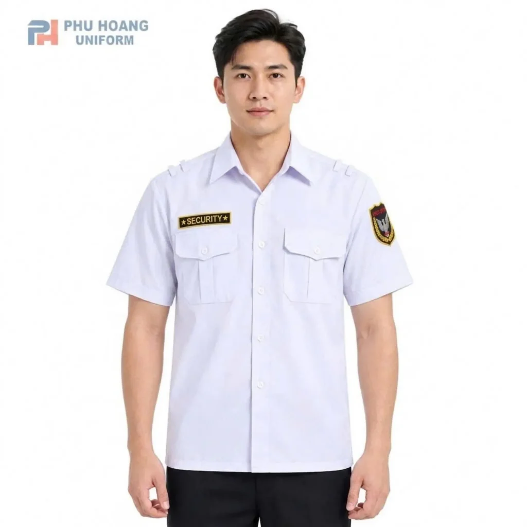 Áo Bảo Vệ Tay Ngắn Trắng Áo Bảo Vệ Tay Ngắn Trắng