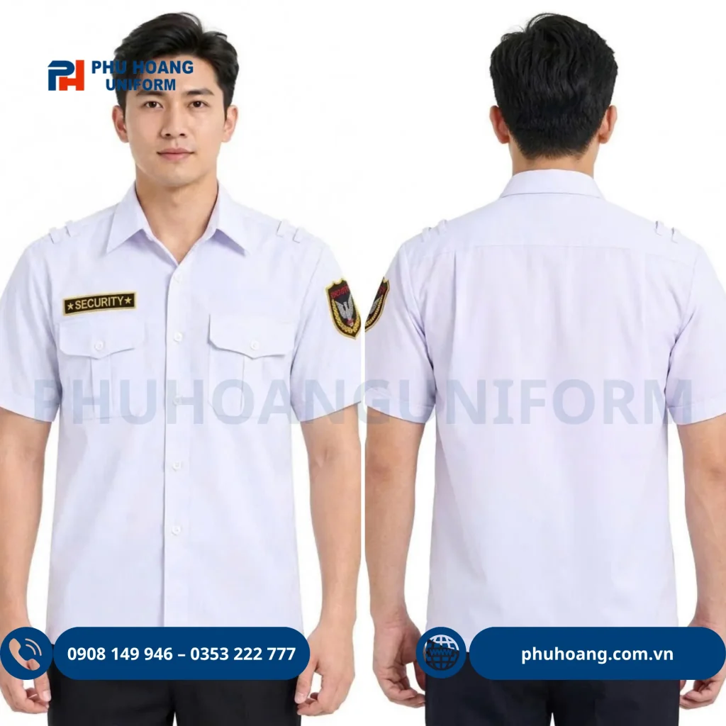 Áo Bảo Vệ Tay Ngắn Trắng Áo Bảo Vệ Tay Ngắn Trắng
