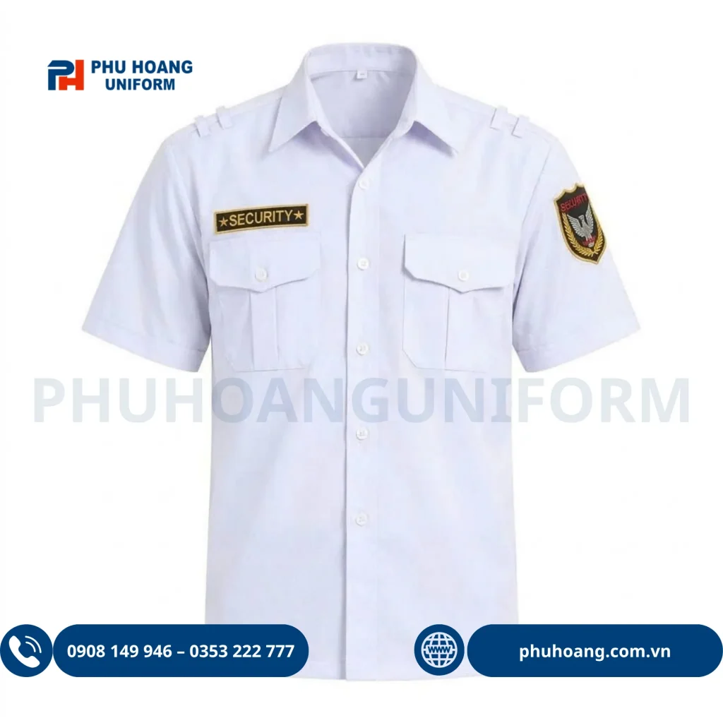 Áo Bảo Vệ Tay Ngắn Trắng Áo Bảo Vệ Tay Ngắn Trắng