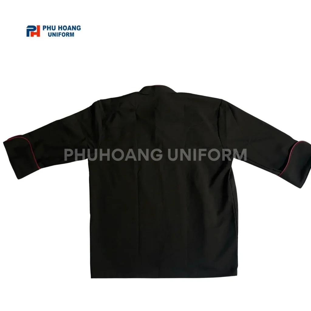Áo bếp nhà hàng XUYÊN MEKONG CẦN THƠ Áo bếp nút bấm