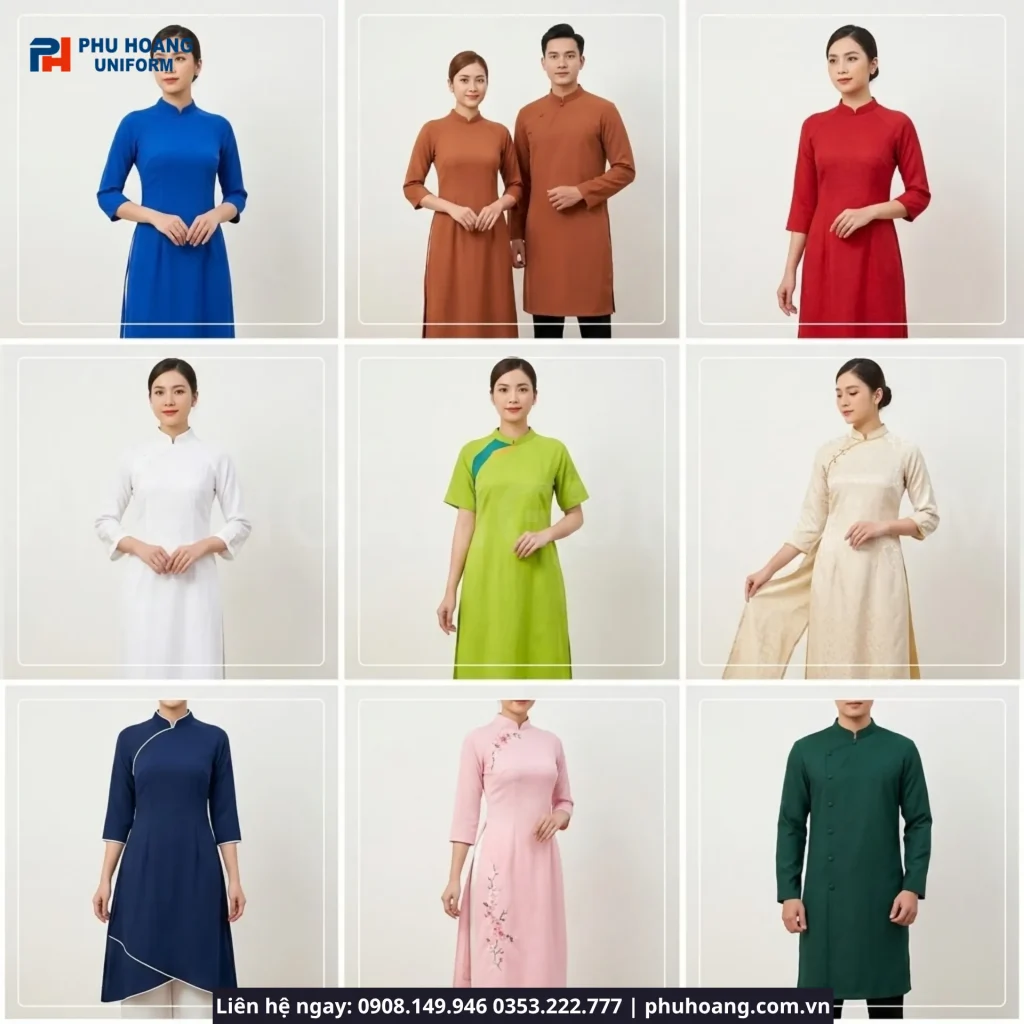 Phân Loại Áo Dài Đồng Phục Lễ Tân Theo Phong Cách