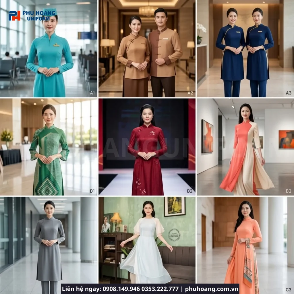 Áo Dài Đồng Phục Lễ Tân – 30+ Mẫu Đẹp Cho Khách Sạn