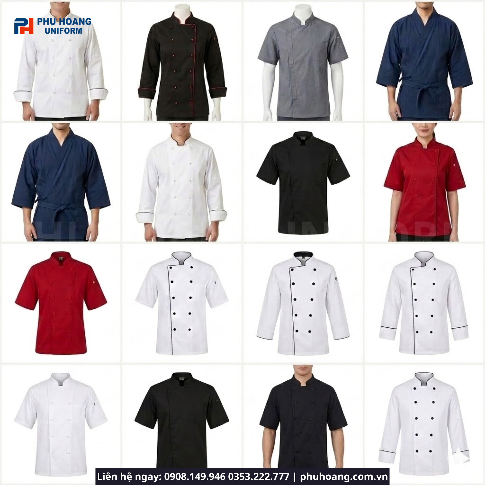 Các mẫu áo bếp đẹp, chuyên nghiệp