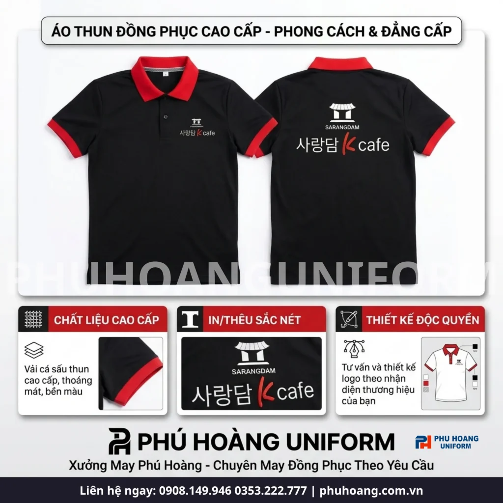Áo Polo Đồng Phục In/Thêu Logo – Đa Dạng Mẫu Mã