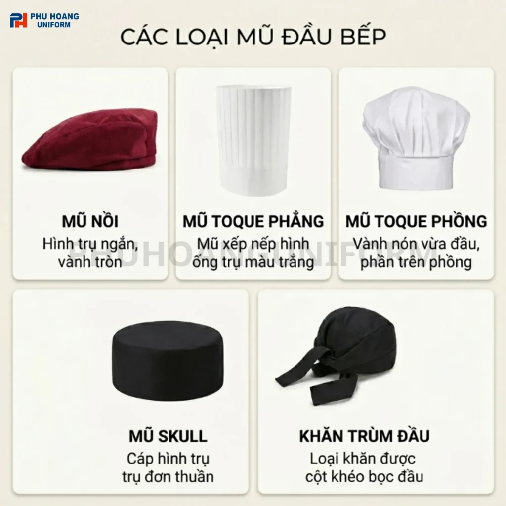 Nón Đầu Bếp Từ A-Z – Phân Loại, Chọn Đúng & Xu Hướng 2026