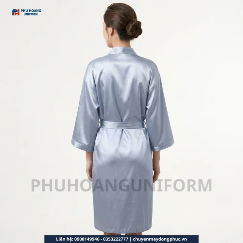 Áo Choàng Spa Màu Xanh Bạc