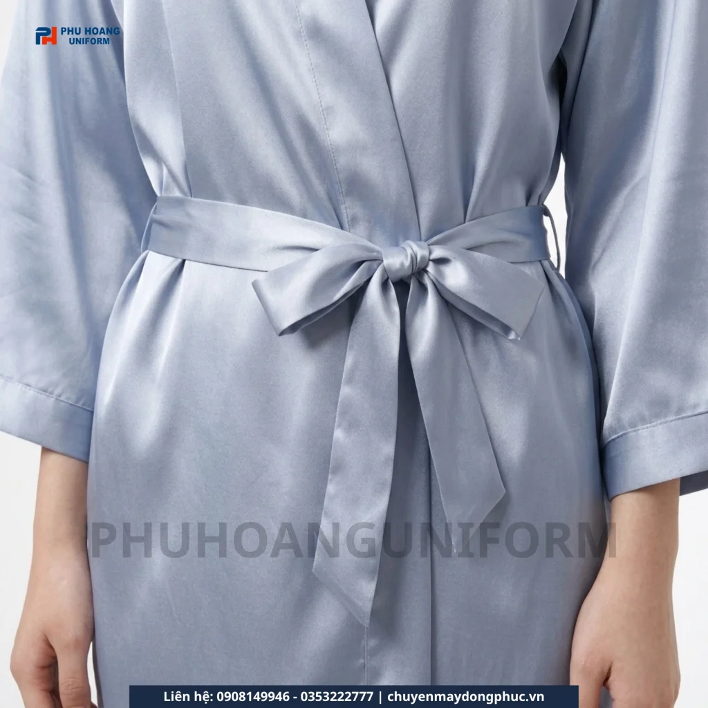 Áo Choàng Spa Màu Xanh Bạc