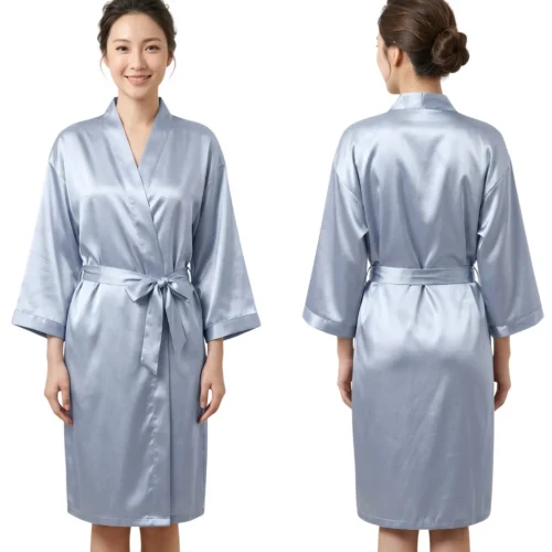 Áo Choàng Spa Màu Xanh Bạc