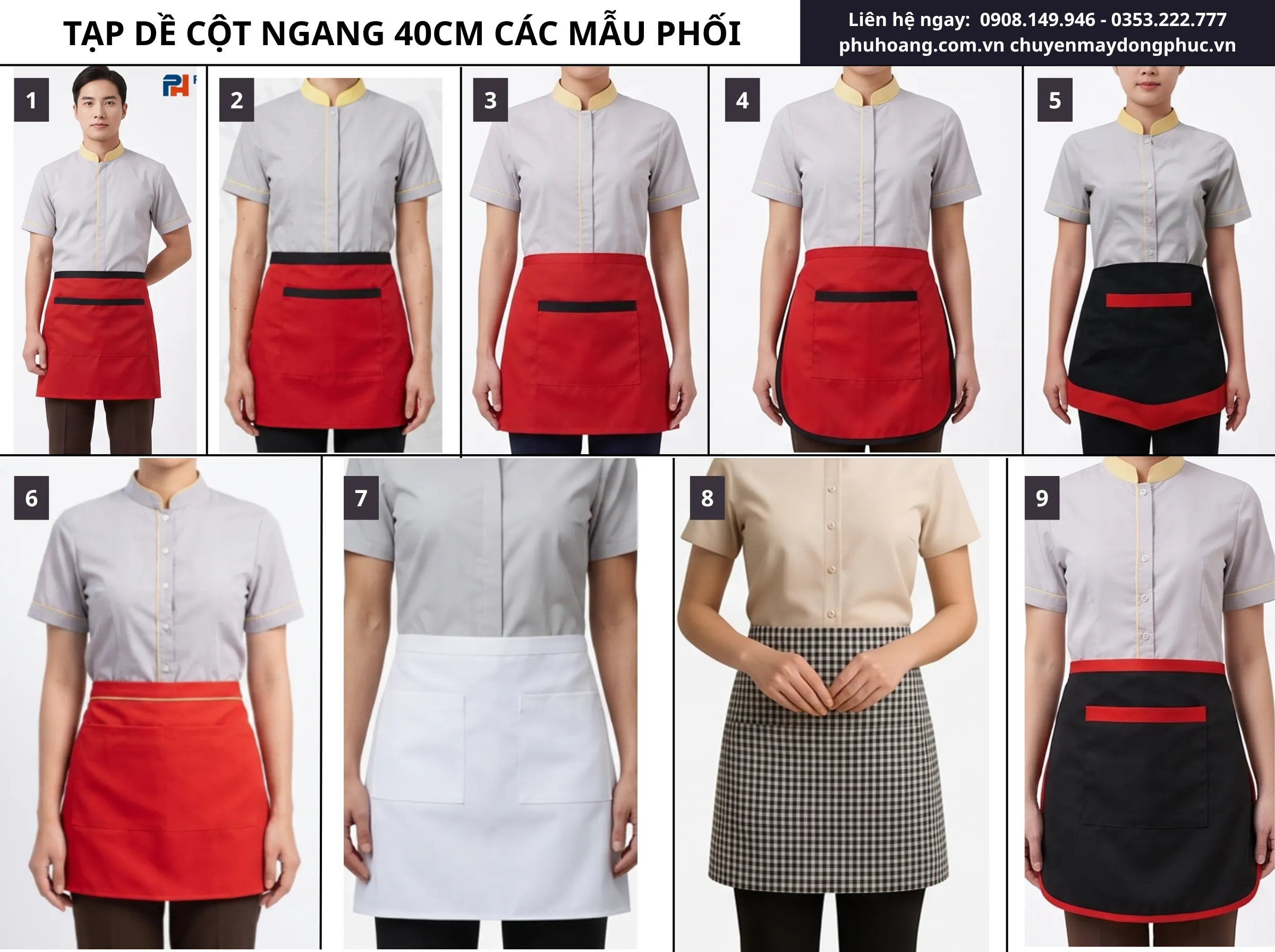 tap-de-cot-ngang-40cm-cac-mau-phoi Tạp Dề Cột Ngang 40cm Phối Viền – 9 Mẫu Độc Đáo