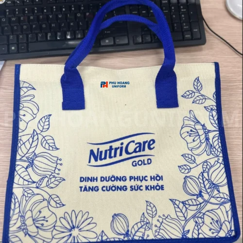 Túi Vải Bố Quai Tông Phối Màu Viền – In Theo Yêu Cầu