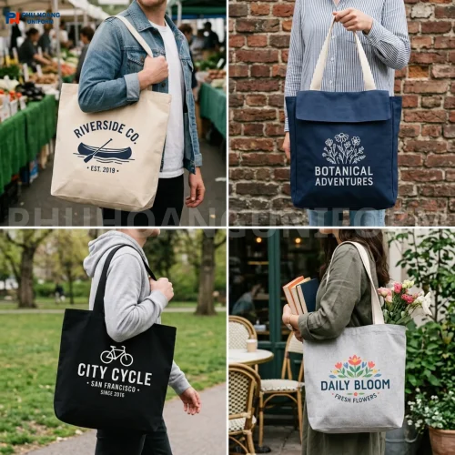 Túi Vải Canvas Tote Quai Đơn – In Logo Theo Yêu Cầu