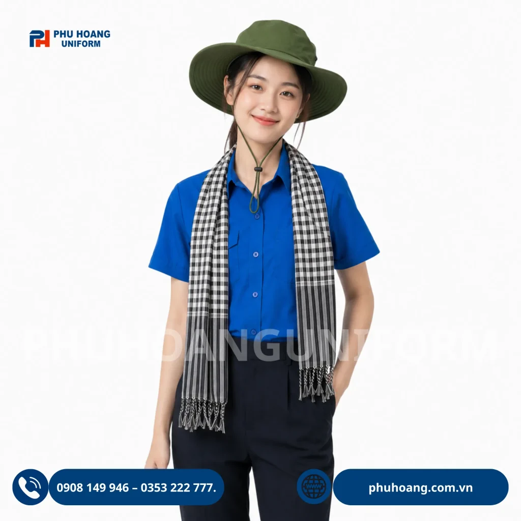Áo đoàn màu xanh dương cho đoàn viên Áo đoàn màu xanh dương thiết kế trẻ trung, phù hợp cho đoàn viên, thanh niên, hoạt động tình nguyện, sự kiện và chương trình Đoàn. Nhận may áo đoàn theo yêu cầu.