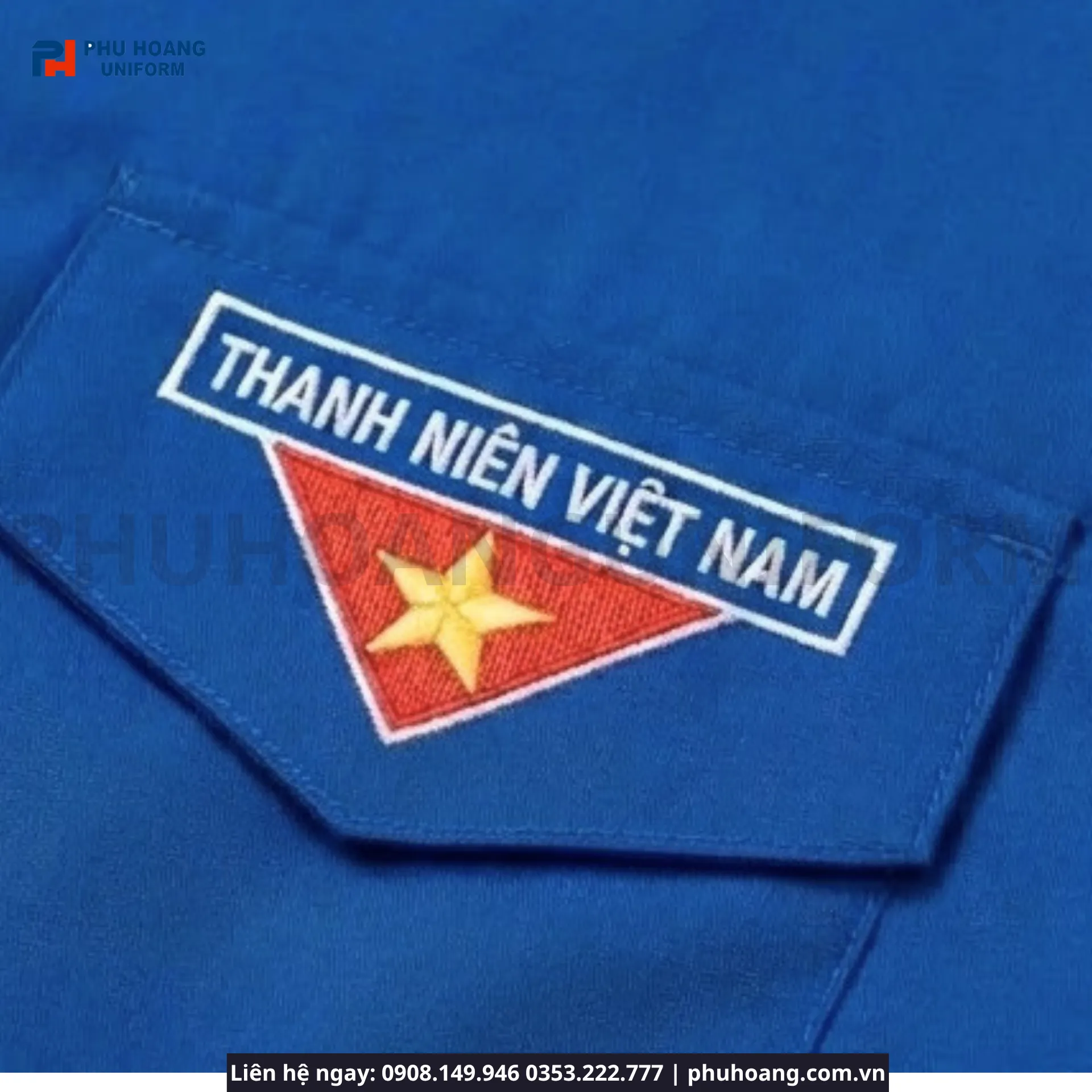 ao-doan-thanh-nien-nam-tay-ngan-xanh-duong (4) Áo Đoàn Thanh Niên Nam Tay Dài