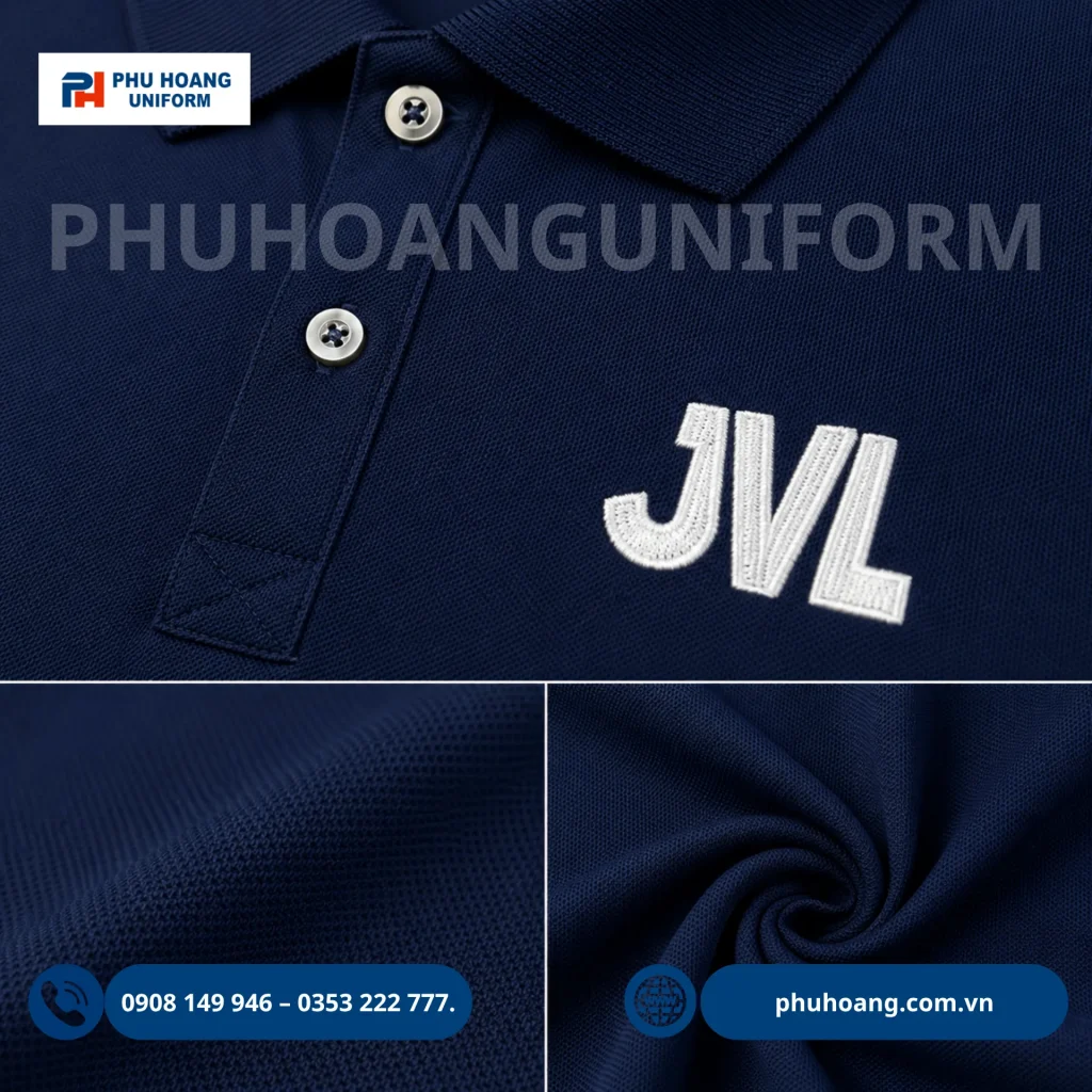 Đồng phục áo polo màu xanh navy cho doanh nghiệp Đồng phục áo polo đẹp màu xanh navy dành cho doanh nghiệp, thiết kế trẻ trung, lịch sự và chuyên nghiệp. Nhận may áo polo đồng phục theo yêu cầu, phù hợp nhân viên và đội nhóm.