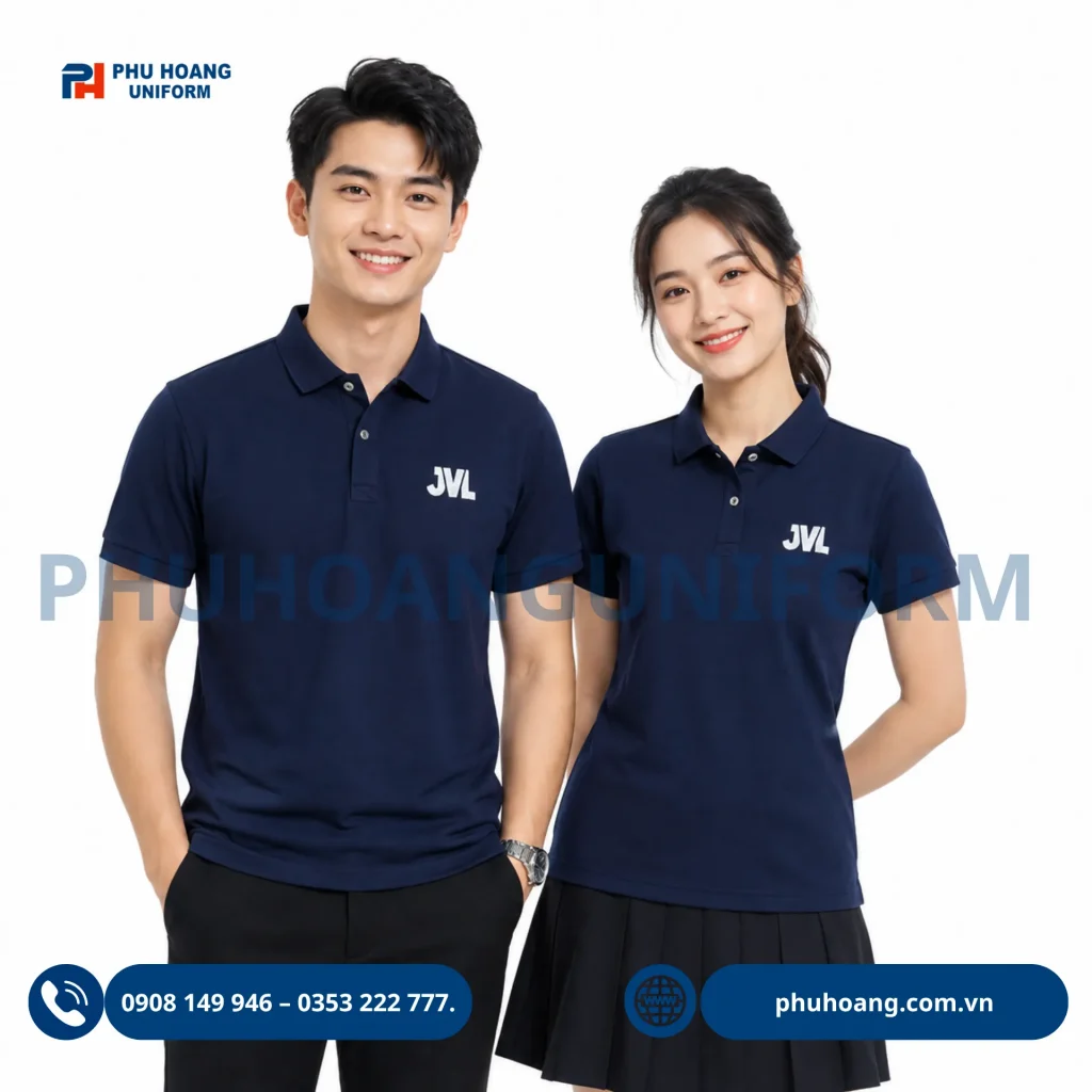 Đồng phục áo polo màu xanh navy cho doanh nghiệp Đồng phục áo polo đẹp màu xanh navy dành cho doanh nghiệp, thiết kế trẻ trung, lịch sự và chuyên nghiệp. Nhận may áo polo đồng phục theo yêu cầu, phù hợp nhân viên và đội nhóm.