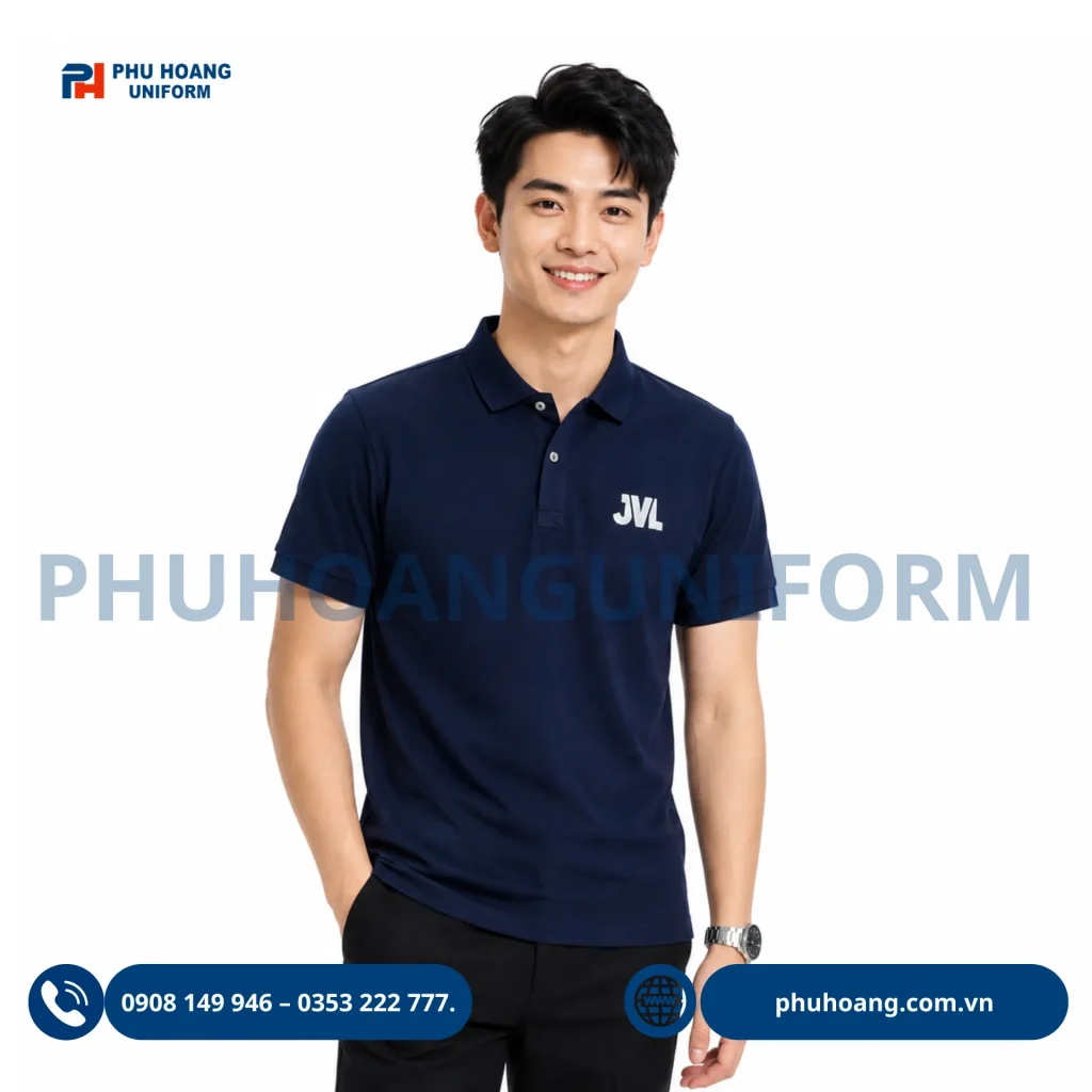 Đồng phục áo polo màu xanh navy cho doanh nghiệp Đồng phục áo polo đẹp màu xanh navy dành cho doanh nghiệp, thiết kế trẻ trung, lịch sự và chuyên nghiệp. Nhận may áo polo đồng phục theo yêu cầu, phù hợp nhân viên và đội nhóm.