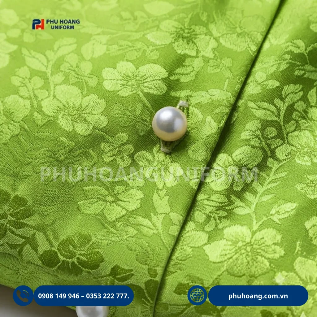 Mẫu áo bà ba đồng phục xanh lá cốm phối quần đen Hình ảnh mẫu nữ Việt Nam mặc áo bà ba đồng phục màu xanh lá cốm, phối quần đen, tạo dáng thanh lịch cùng nón lá trên nền trắng. Thiết kế áo bà ba mang phong cách truyền thống, dịu dàng và hiện đại.