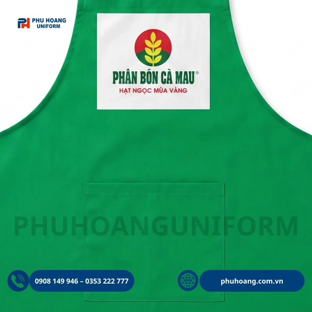 Xưởng may tạp dề đồng phục màu xanh lá theo yêu cầu Xưởng may tạp dề đồng phục màu xanh lá theo yêu cầu, phù hợp nhà hàng, quán ăn, quán cà phê, khách sạn và doanh nghiệp. Nhận may tạp dề số lượng lớn.