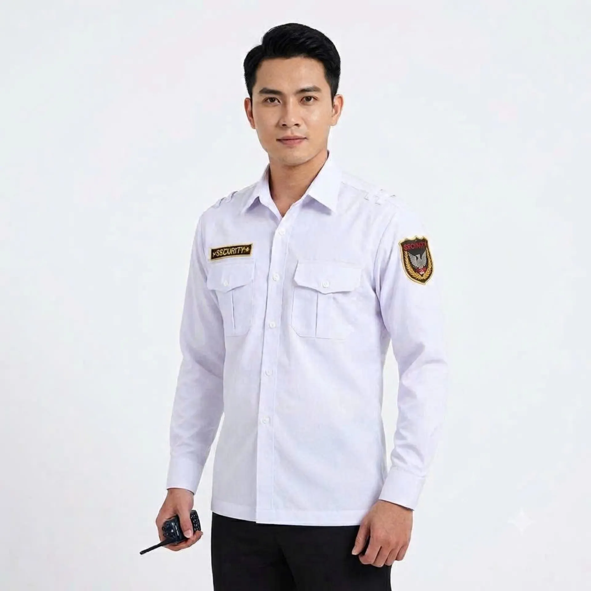 ao-bao-ve (4) Áo bảo vệ tay dài màu trắng cao cấp, thiết kế chuẩn form, vải kate thun bền đẹp, thoáng mát. Sản phẩm chính hãng từ Phú Hoàng Uniform.