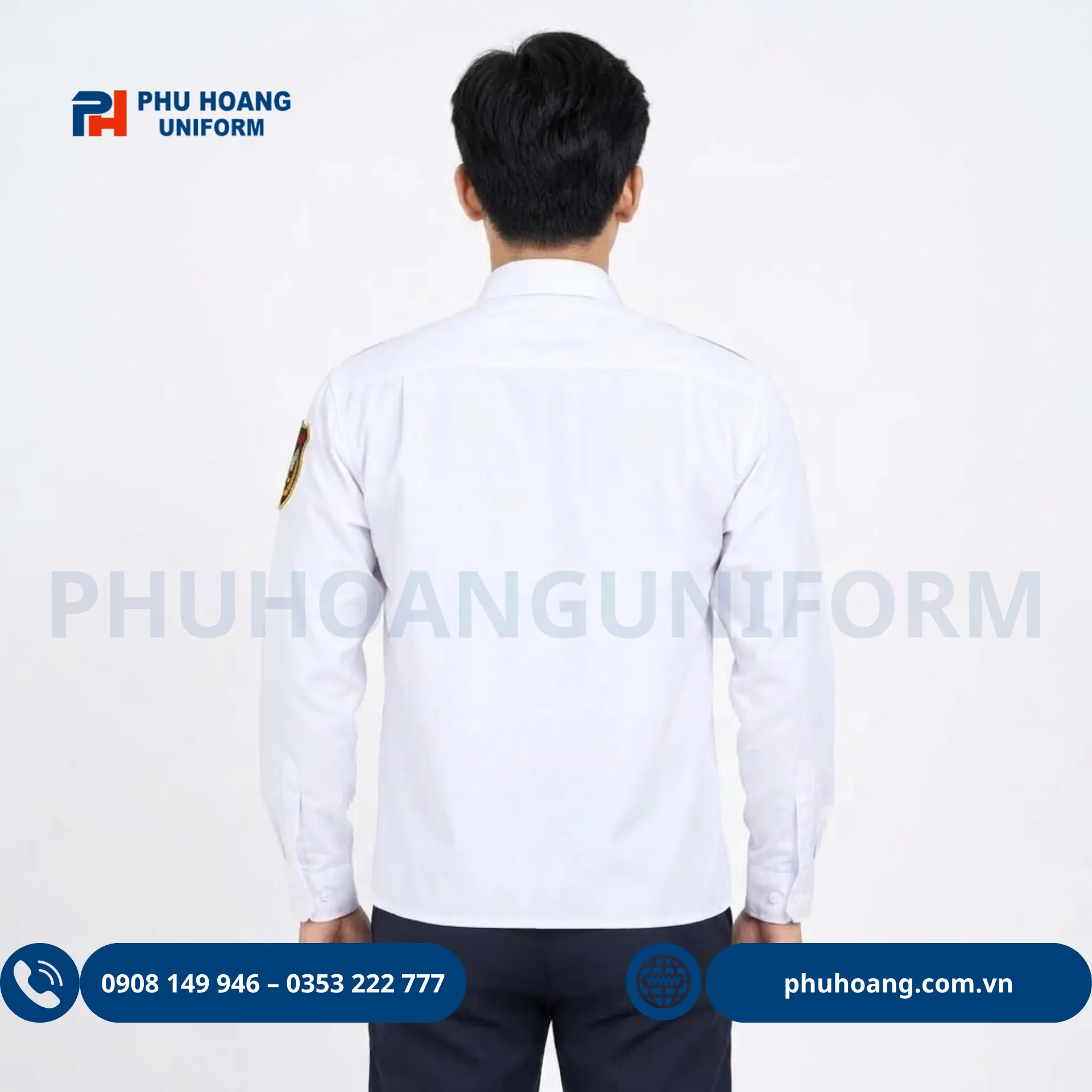ao-bao-ve-tay-dai-mau-trang (3) Áo bảo vệ tay dài màu trắng cao cấp, thiết kế chuẩn form, vải kate thun bền đẹp, thoáng mát. Sản phẩm chính hãng từ Phú Hoàng Uniform.