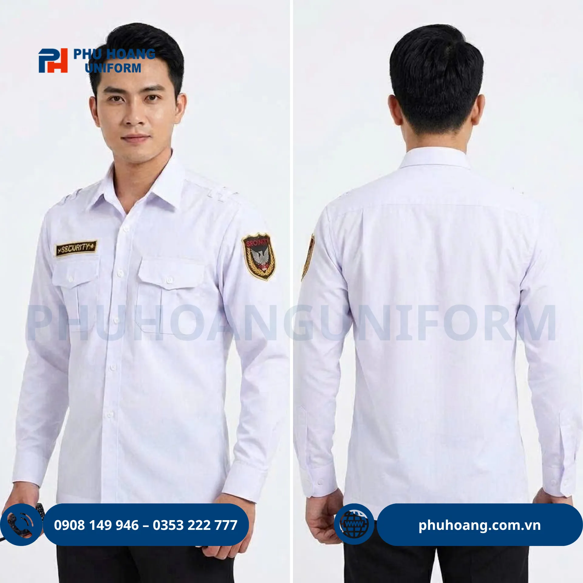 ao-bao-ve-tay-dai-mau-trang18 Áo bảo vệ tay dài màu trắng cao cấp, thiết kế chuẩn form, vải kate thun bền đẹp, thoáng mát. Sản phẩm chính hãng từ Phú Hoàng Uniform.