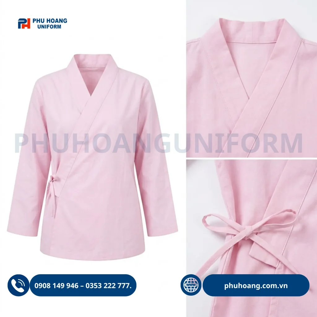 Đồng phục bệnh nhân vạt chéo cột dây cao cấp, chất liệu thoáng mát, thiết kế thoải mái, dễ mặc tại Phú Hoàng Uniform. Đồng phục bệnh nhân vạt chéo cột dây cao cấp, chất liệu thoáng mát, thiết kế thoải mái, dễ mặc tại Phú Hoàng Uniform.
