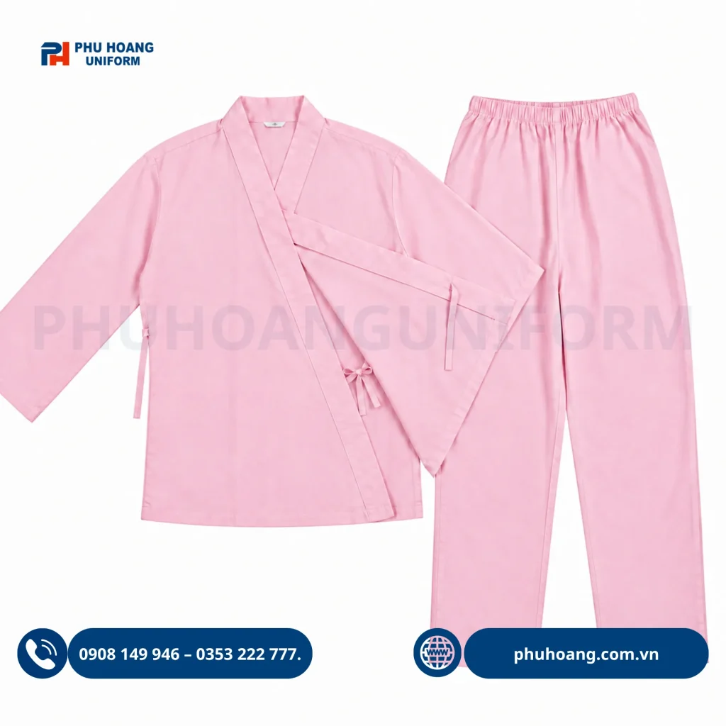 Đồng phục bệnh nhân vạt chéo cột dây cao cấp, chất liệu thoáng mát, thiết kế thoải mái, dễ mặc tại Phú Hoàng Uniform. Đồng phục bệnh nhân vạt chéo cột dây cao cấp, chất liệu thoáng mát, thiết kế thoải mái, dễ mặc tại Phú Hoàng Uniform.