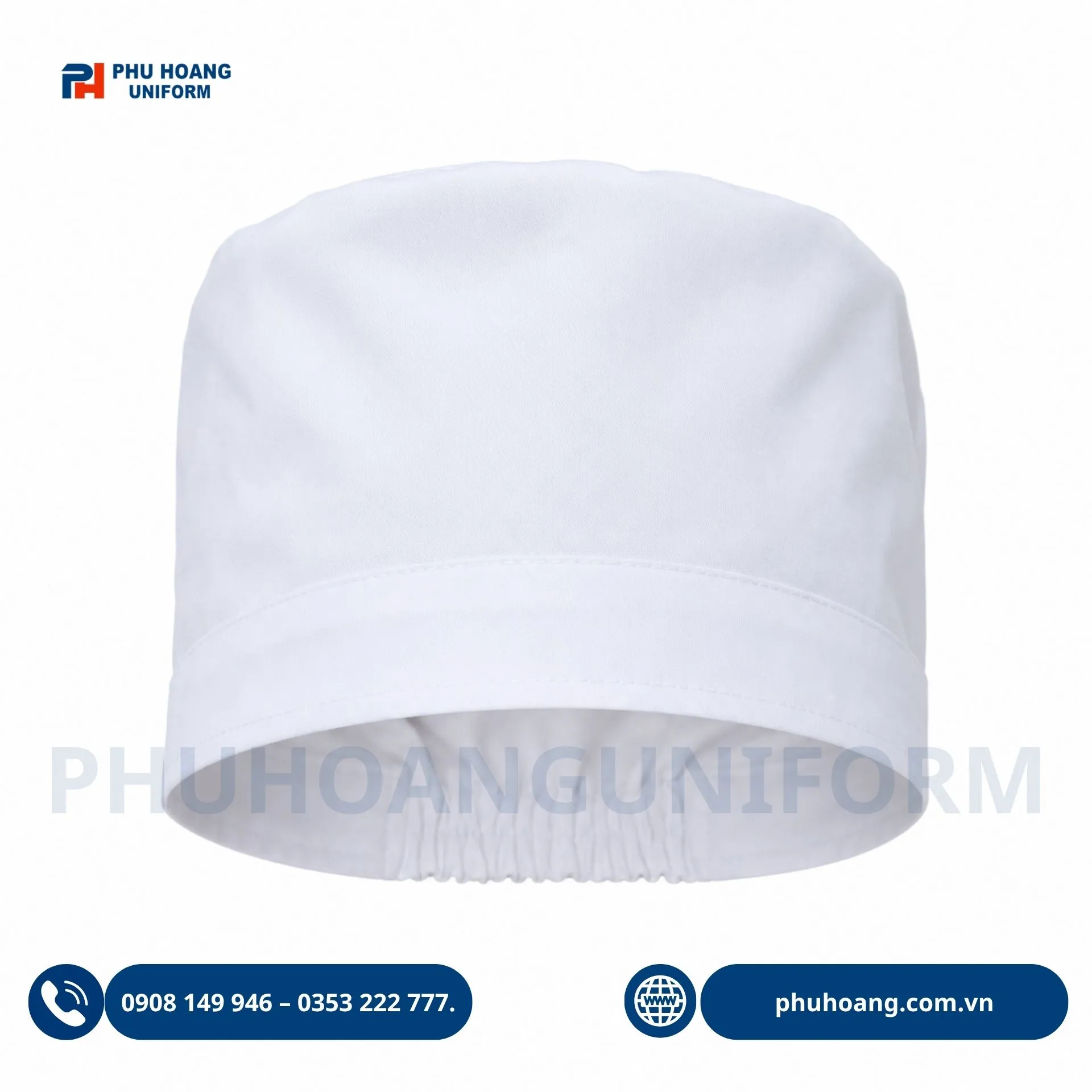 non-bac-si-may-san Nón bác sĩ đồng phục màu trắng, thiết kế gọn gàng, chuyên nghiệp, phù hợp cho bệnh viện, phòng khám và cơ sở y tế.
