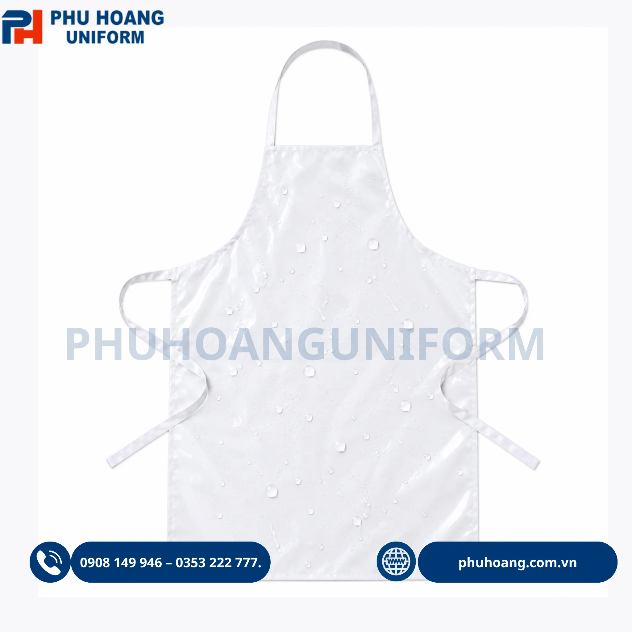 tap-de-nilon-chong-tham-nuoc-mau-trang (4) Tạp dề nilon chống thấm nước màu trắng chất lượng cao, thiết kế tiện lợi giúp bảo vệ quần áo sạch sẽ khi làm việc.