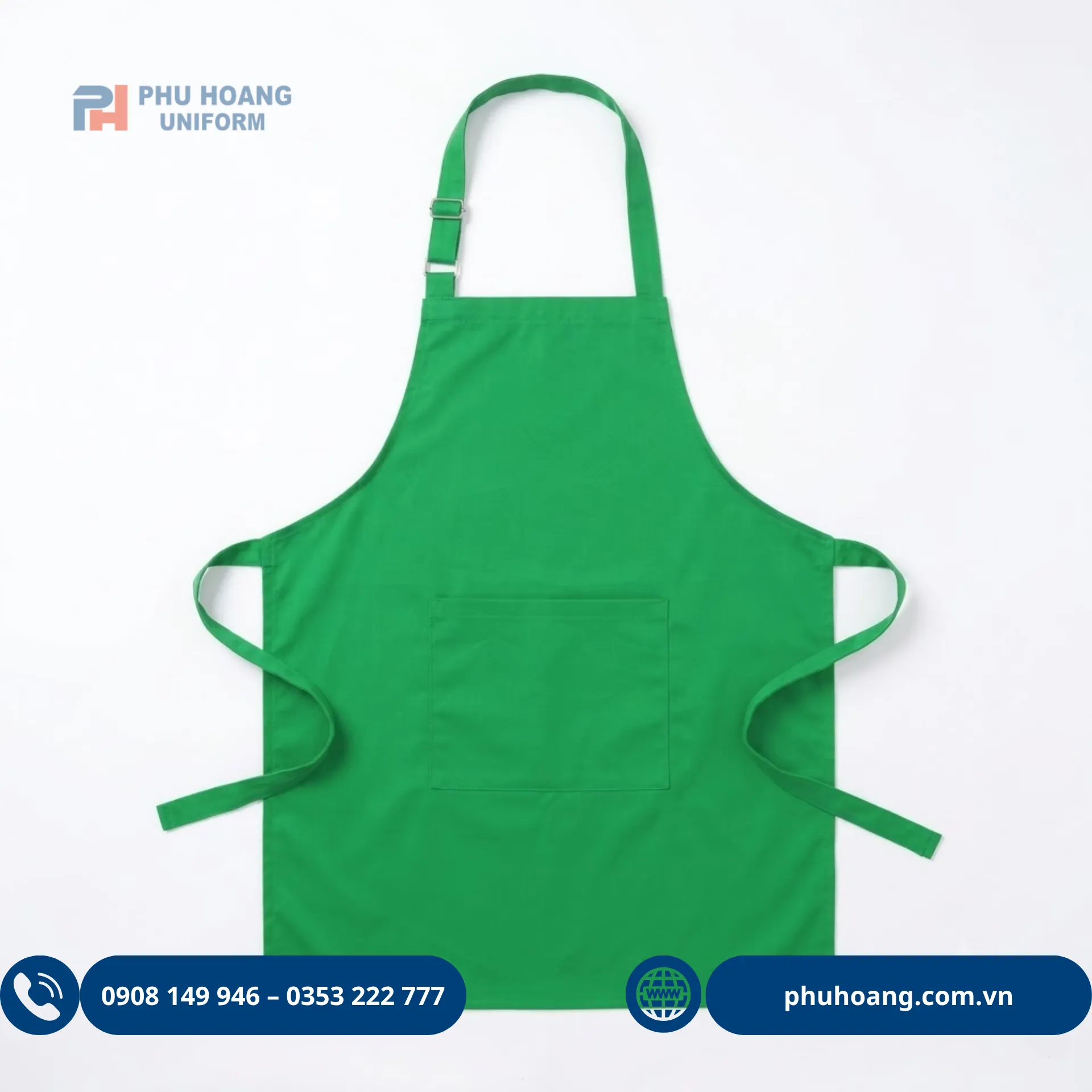 tap-de-yem-co-tang-dua-mau-xanh-la (2) Tạp dề yếm có tăng đưa màu xanh lá, thiết kế gọn gàng, nổi bật, phù hợp làm đồng phục nhà hàng, quán ăn, quán cà phê